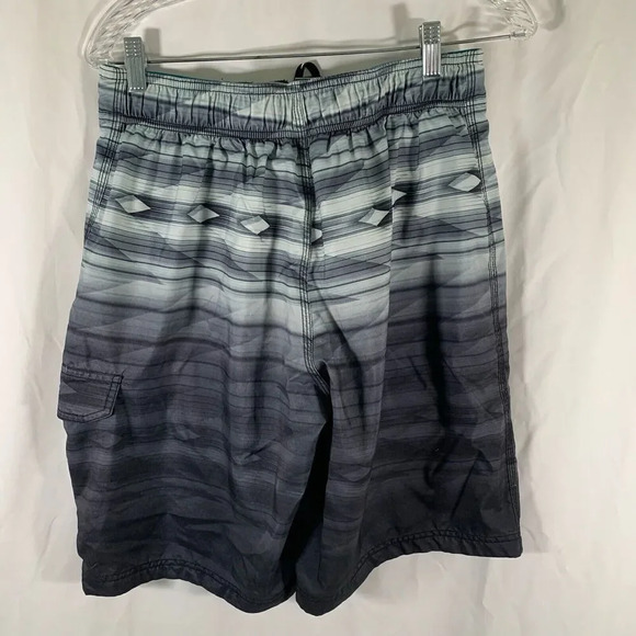 Speedo Board Shorts Men's Medium Grey Side Pockets Drawstring Hook Loop - Picture 5 of 5